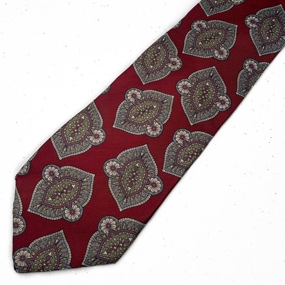 Christian Dior Monsieur 100% Silk Paisley Retro Print Men’s Neck Tie - Picture 4 of 5